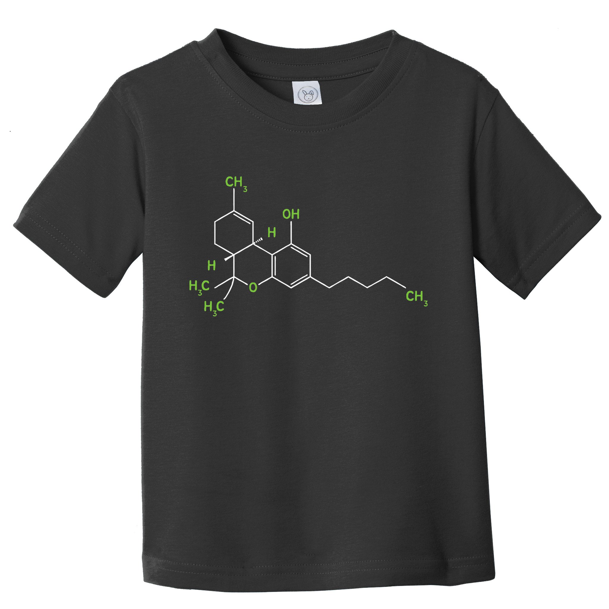 Cannabis Weed Pot Molecule Thc Marijuana Stoner Gift Toddler T-Shirt