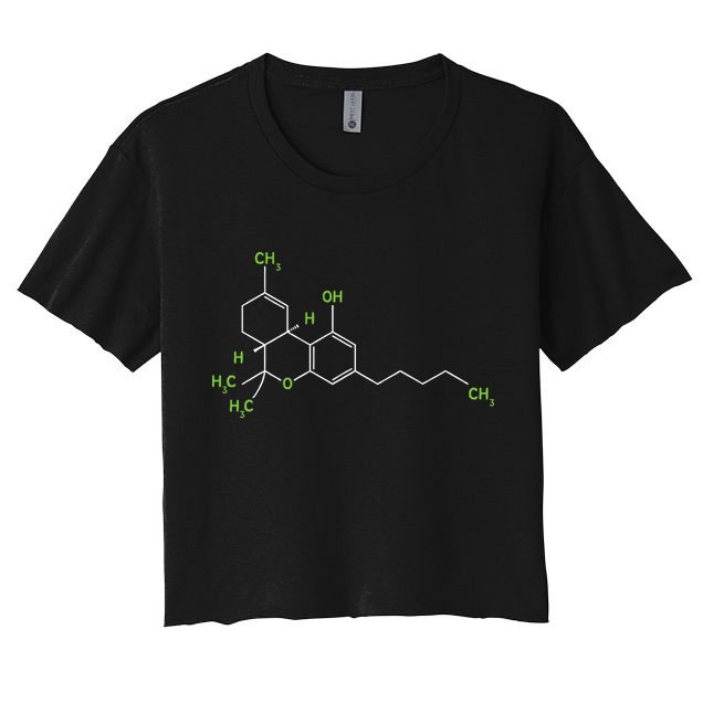 Cannabis Weed Pot Molecule Thc Marijuana Stoner Gift Crop Top