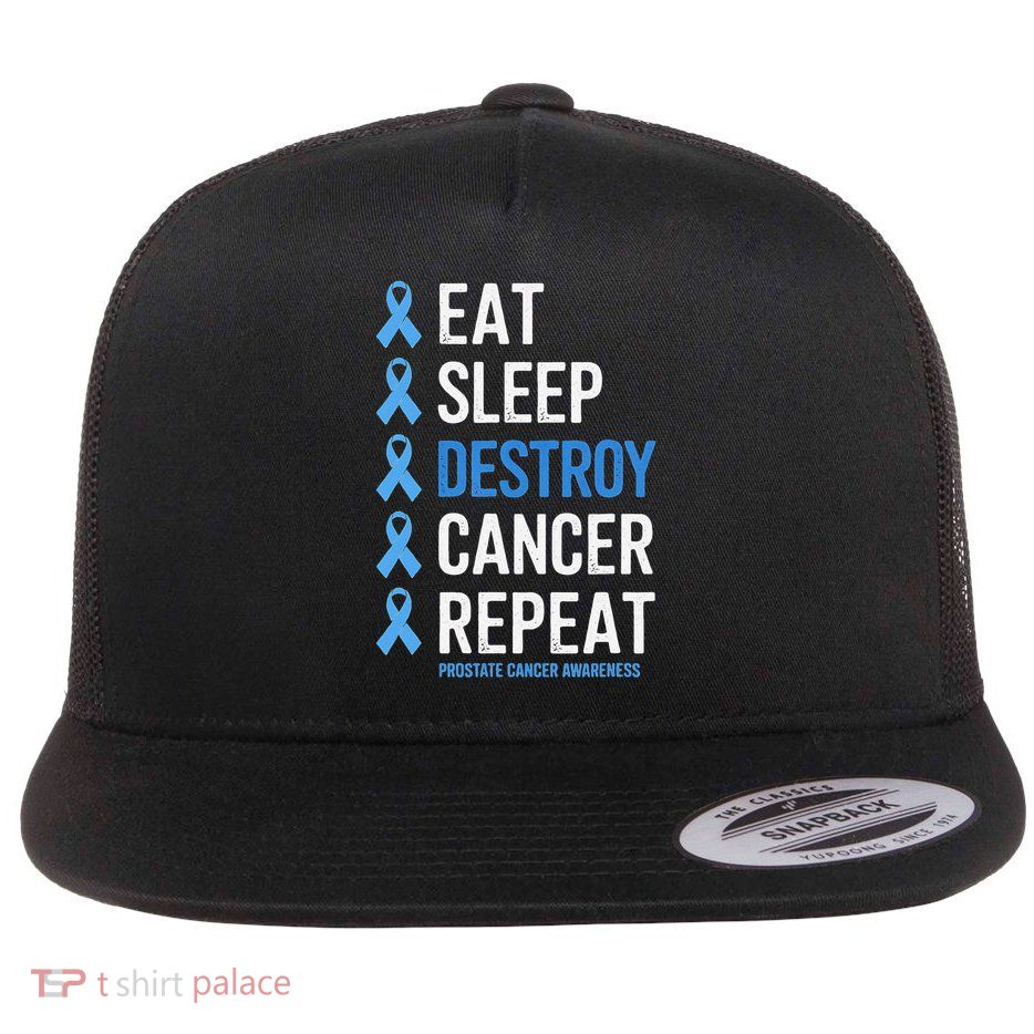 Cancer Warrior Prostate Cancer Awareness Flat Bill Trucker Hat
