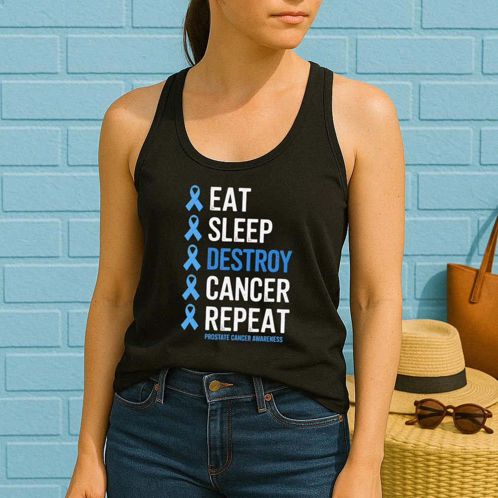 Cancer Warrior Prostate Cancer Awareness Womens Tank Top
