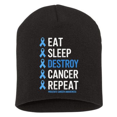Cancer Warrior Prostate Cancer Awareness Short Acrylic Beanie