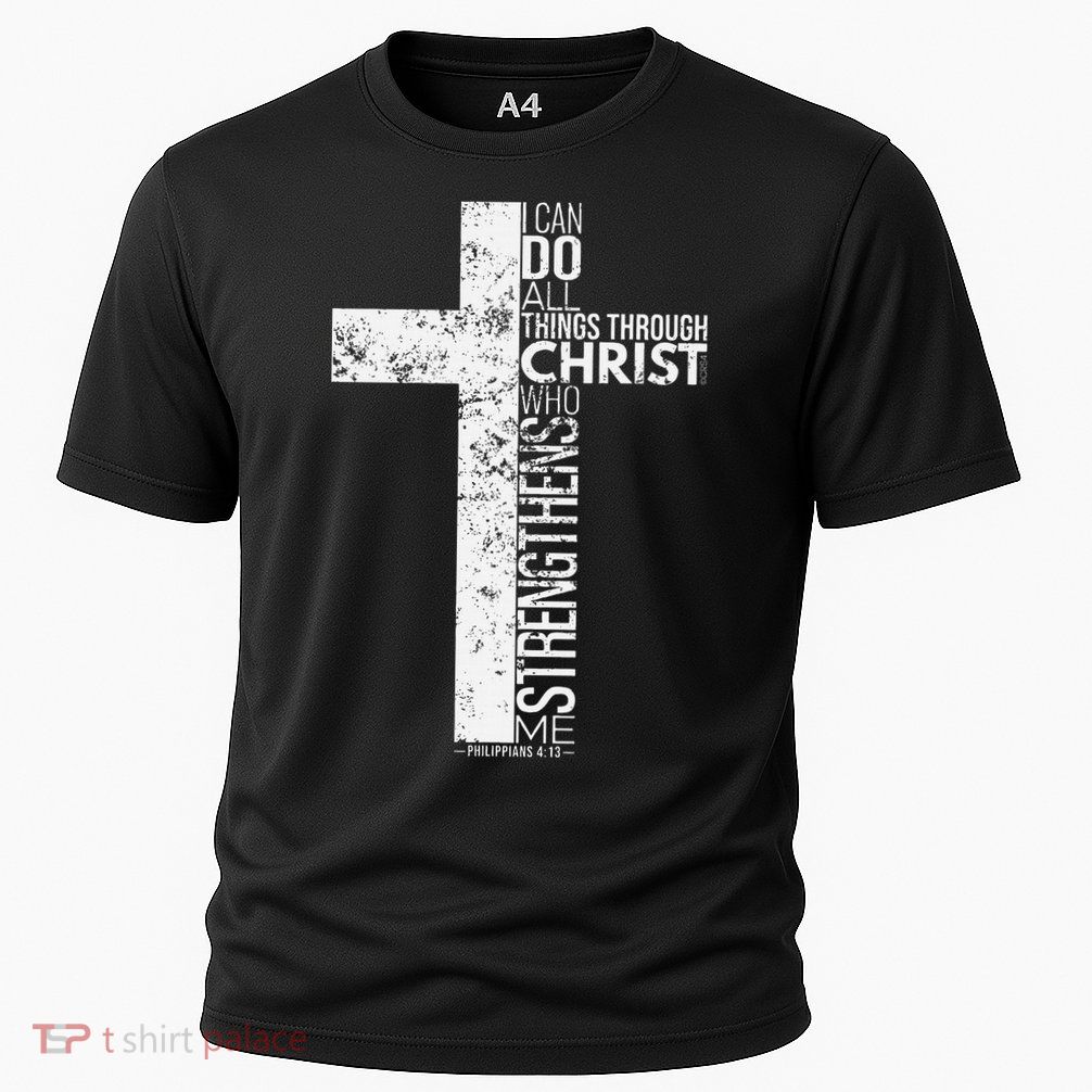 Cross With Philippians 413 Christian Performance Shirt