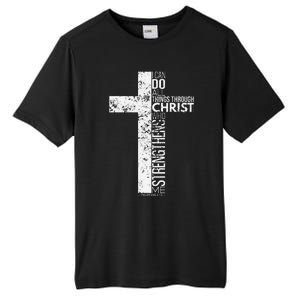 Cross With Philippians 413 Christian Tall Fusion ChromaSoft Performance T-Shirt