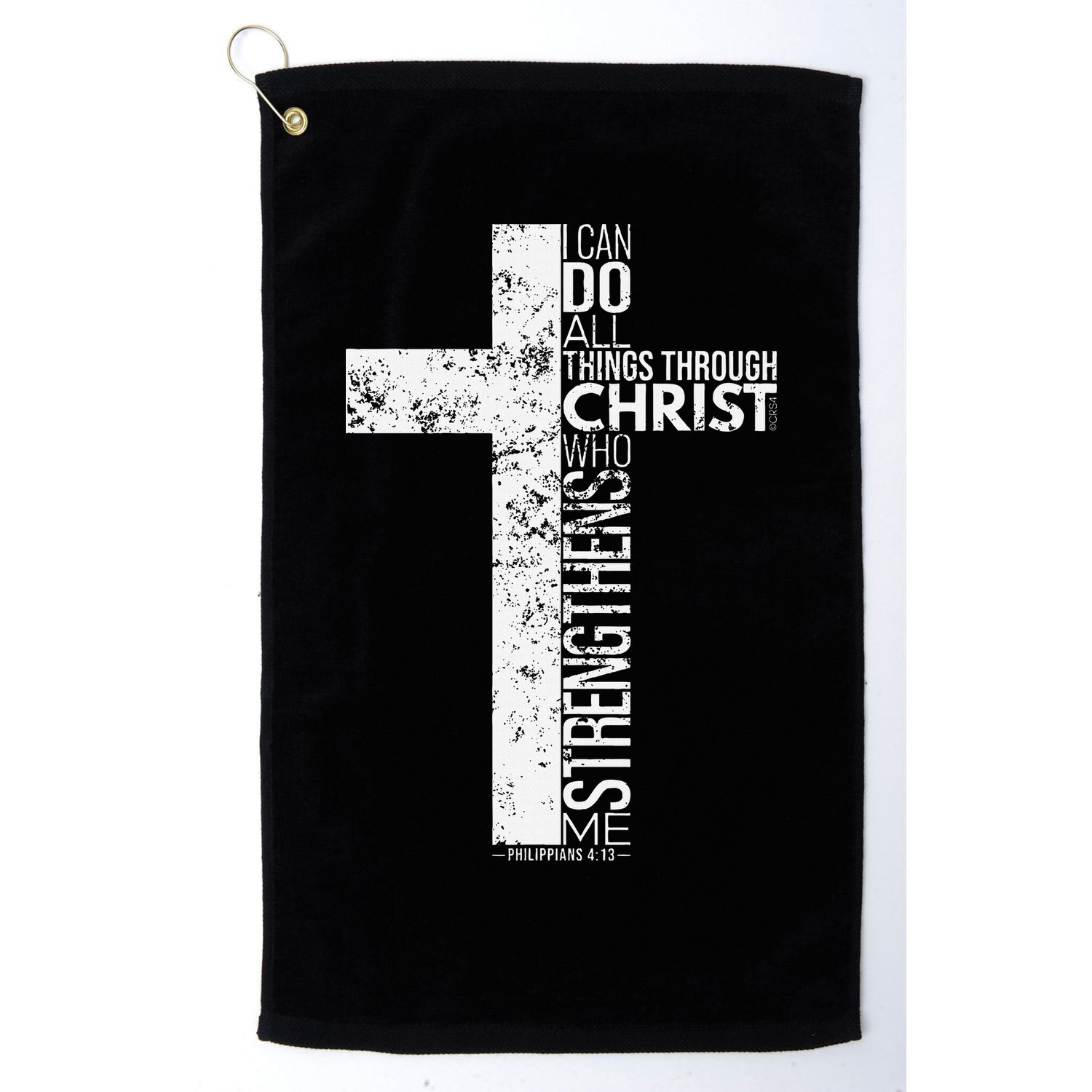 Cross With Philippians 413 Christian Golf Towel
