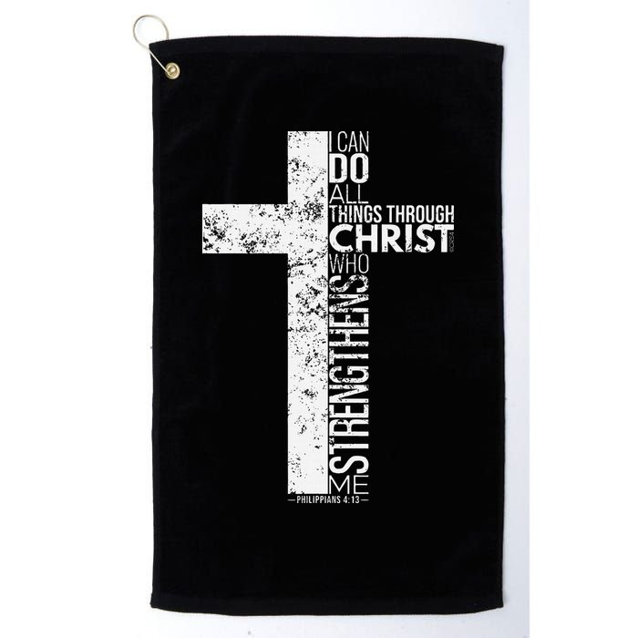 Cross With Philippians 413 Christian Golf Towel