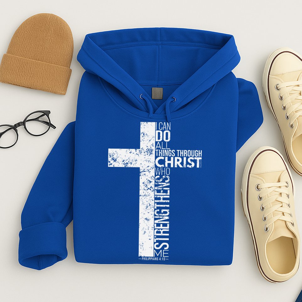 Cross With Philippians 413 Christian Hoodie