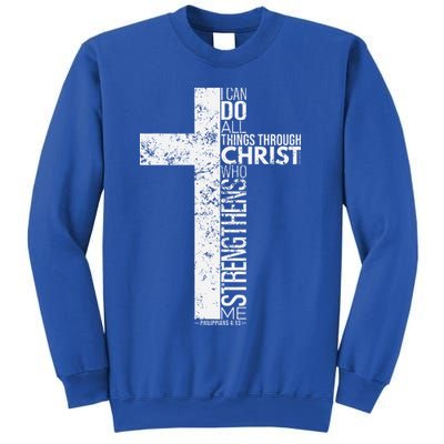 Cross With Philippians 413 Christian Sweatshirt