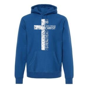 Cross With Philippians 413 Christian Premium Hoodie