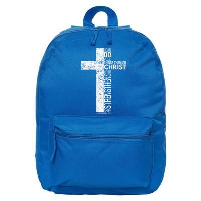 Cross With Philippians 413 Christian 16 in Basic Backpack