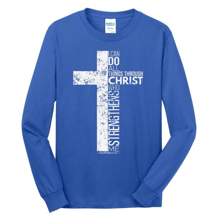 Cross With Philippians 413 Christian Tall Long Sleeve T-Shirt