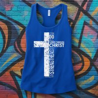 Cross With Philippians 413 Christian Womens Tank Top