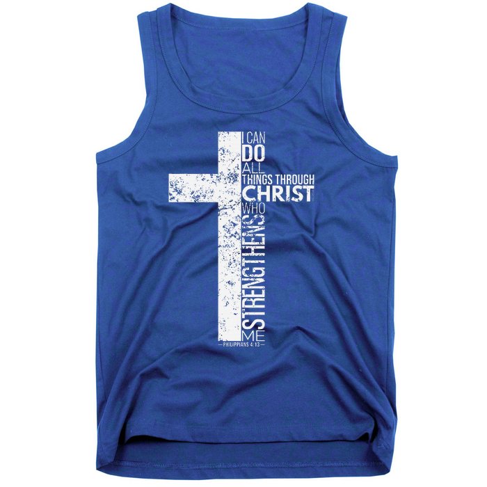 Cross With Philippians 413 Christian Tank Top