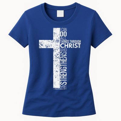 Cross With Philippians 413 Christian Womens T-Shirt