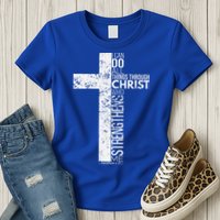 Cross With Philippians 413 Christian Womens T-Shirt