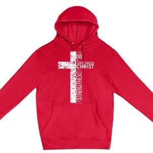 Cross With Philippians 413 Christian Premium Pullover Hoodie