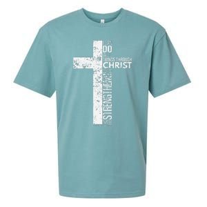 Cross With Philippians 413 Christian Sueded Cloud Jersey T-Shirt