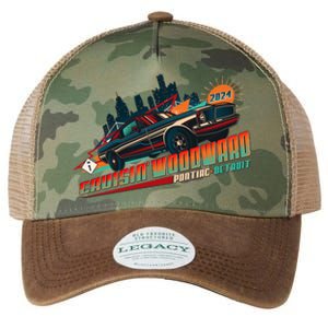 Cruisin Woodward Pontiac To Detroit 2024 Detroit Ren Cen Muscle Car Legacy Tie Dye Trucker Hat