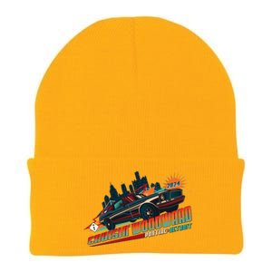 Cruisin Woodward Pontiac To Detroit 2024 Detroit Ren Cen Muscle Car Knit Cap Winter Beanie