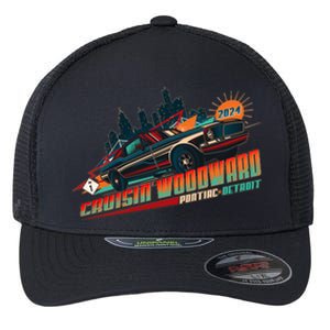 Cruisin Woodward Pontiac To Detroit 2024 Detroit Ren Cen Muscle Car Flexfit Unipanel Trucker Cap