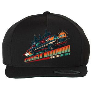 Cruisin Woodward Pontiac To Detroit 2024 Detroit Ren Cen Muscle Car Wool Snapback Cap