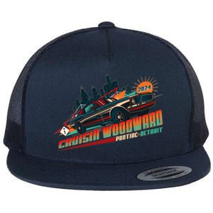 Cruisin Woodward Pontiac To Detroit 2024 Detroit Ren Cen Muscle Car Flat Bill Trucker Hat