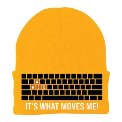 Cool WASD PC Gamer Keyboard Funny Its What Moves Me Gaming Knit Cap Winter Beanie