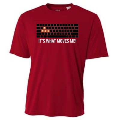 Cool WASD PC Gamer Keyboard Funny Its What Moves Me Gaming Cooling Performance Crew T-Shirt