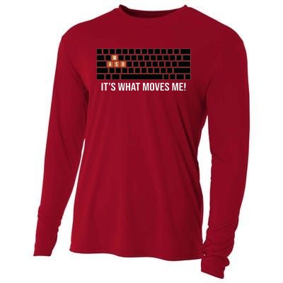 Cool WASD PC Gamer Keyboard Funny Its What Moves Me Gaming Cooling Performance Long Sleeve Crew