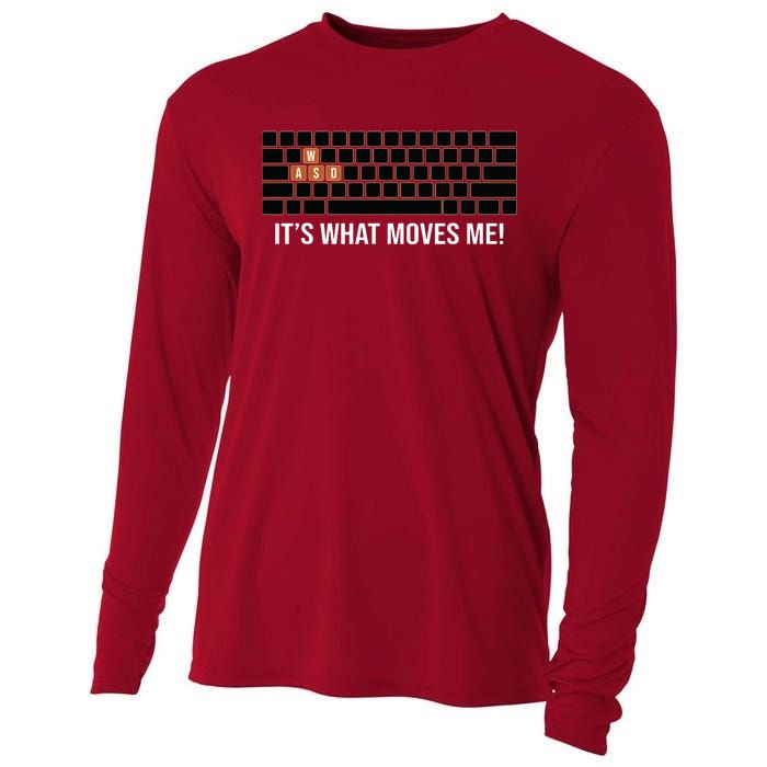 Cool WASD PC Gamer Keyboard Funny Its What Moves Me Gaming Cooling Performance Long Sleeve Crew