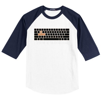 Cool WASD PC Gamer Keyboard Funny Its What Moves Me Gaming Baseball Sleeve Shirt