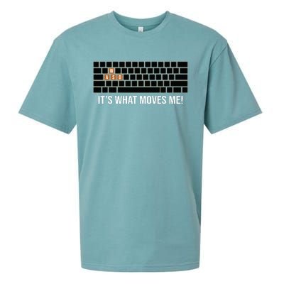 Cool WASD PC Gamer Keyboard Funny Its What Moves Me Gaming Sueded Cloud Jersey T-Shirt