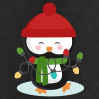 Cute Winter Penguin Christmas Lights Cool Comfort Performance Bucket Hat