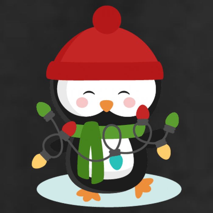 Cute Winter Penguin Christmas Lights Cool Comfort Performance Bucket Hat