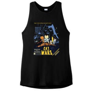 Cat Wars Parody Ladies PosiCharge Tri-Blend Wicking Tank