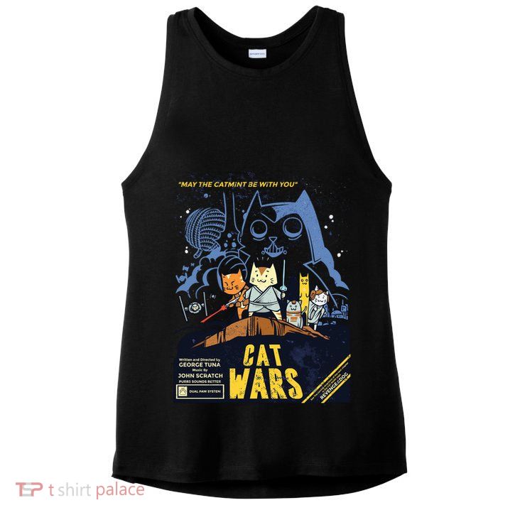 Cat Wars Parody Ladies PosiCharge Tri-Blend Wicking Tank