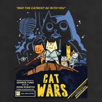 Cat Wars Parody 7 Panel Mesh Trucker Snapback Hat