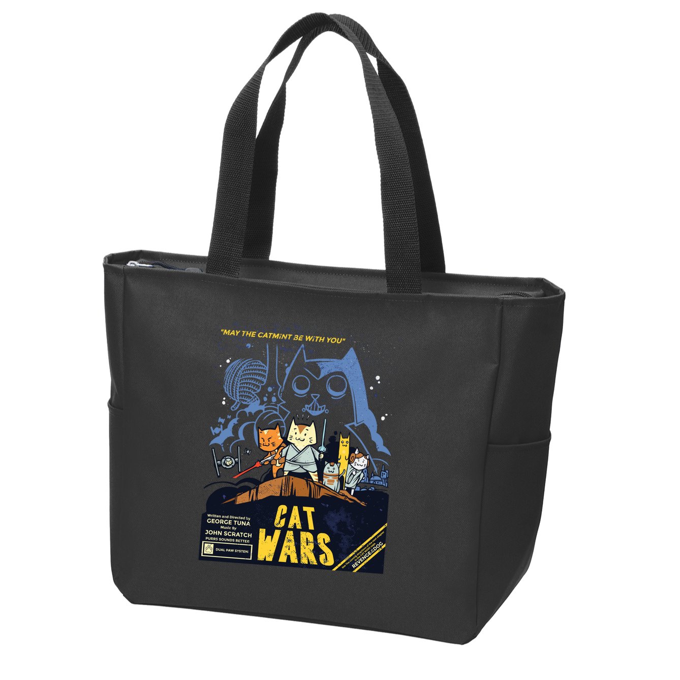 Cat Wars Parody Zip Tote Bag