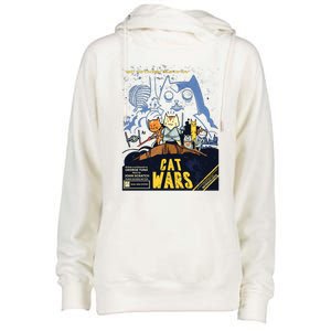 Cat Wars Parody Womens Funnel Neck Pullover Hood