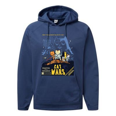 Cat Wars Parody Performance Fleece Hoodie