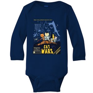 Cat Wars Parody Baby Long Sleeve Bodysuit