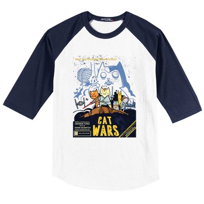 Cat Wars Parody Baseball Sleeve Shirt