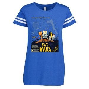 Cat Wars Parody Enza Ladies Jersey Football T-Shirt