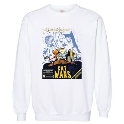 Cat Wars Parody Garment-Dyed Sweatshirt