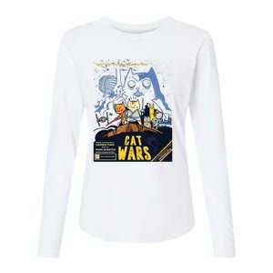 Cat Wars Parody Womens Cotton Relaxed Long Sleeve T-Shirt