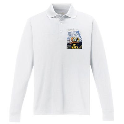 Cat Wars Parody Performance Long Sleeve Polo