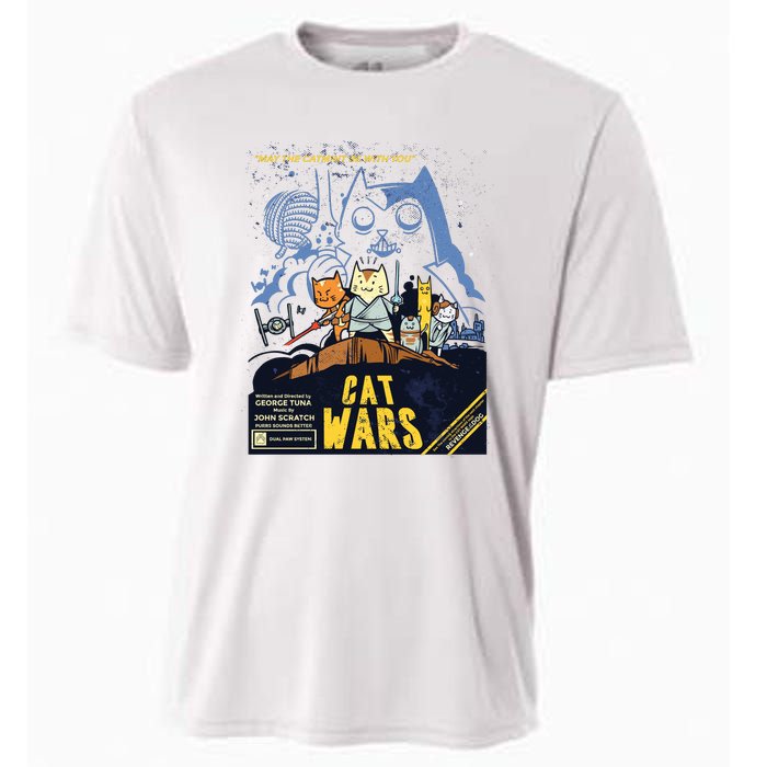 Cat Wars Parody Cooling Performance Crew T-Shirt