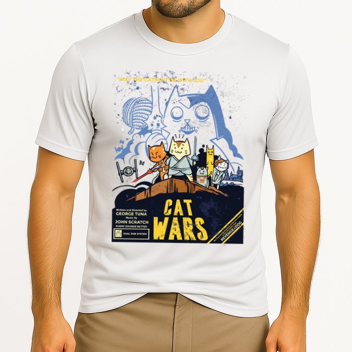 Cat Wars Parody Cooling Performance Crew T-Shirt