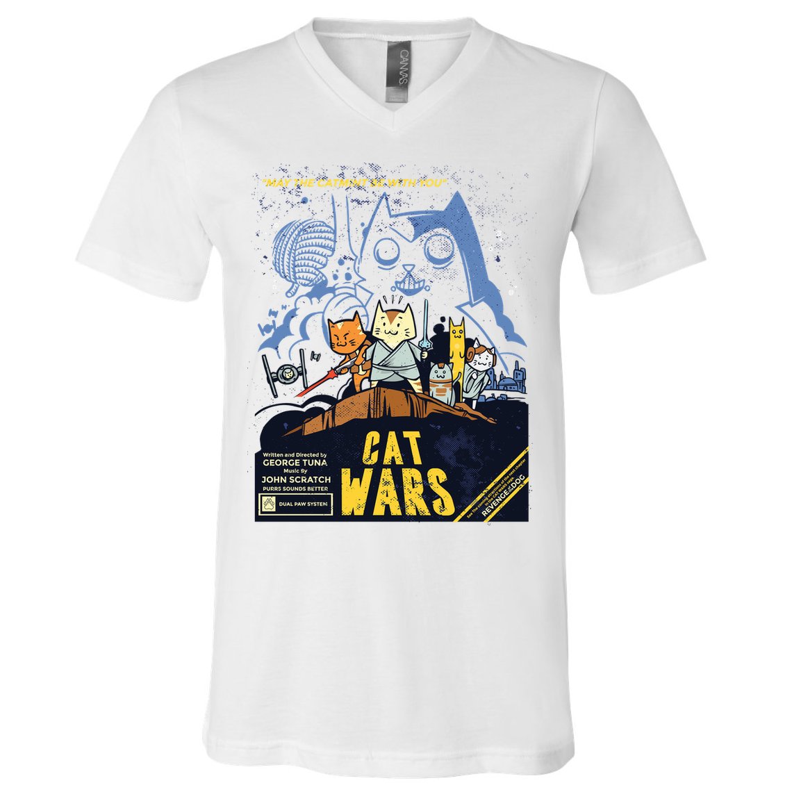 Cat Wars Parody V-Neck T-Shirt
