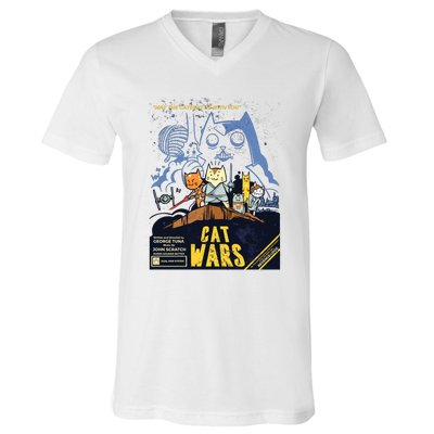 Cat Wars Parody V-Neck T-Shirt