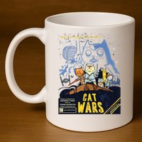 Cat Wars Parody 11oz C Handle Ceramic Mug